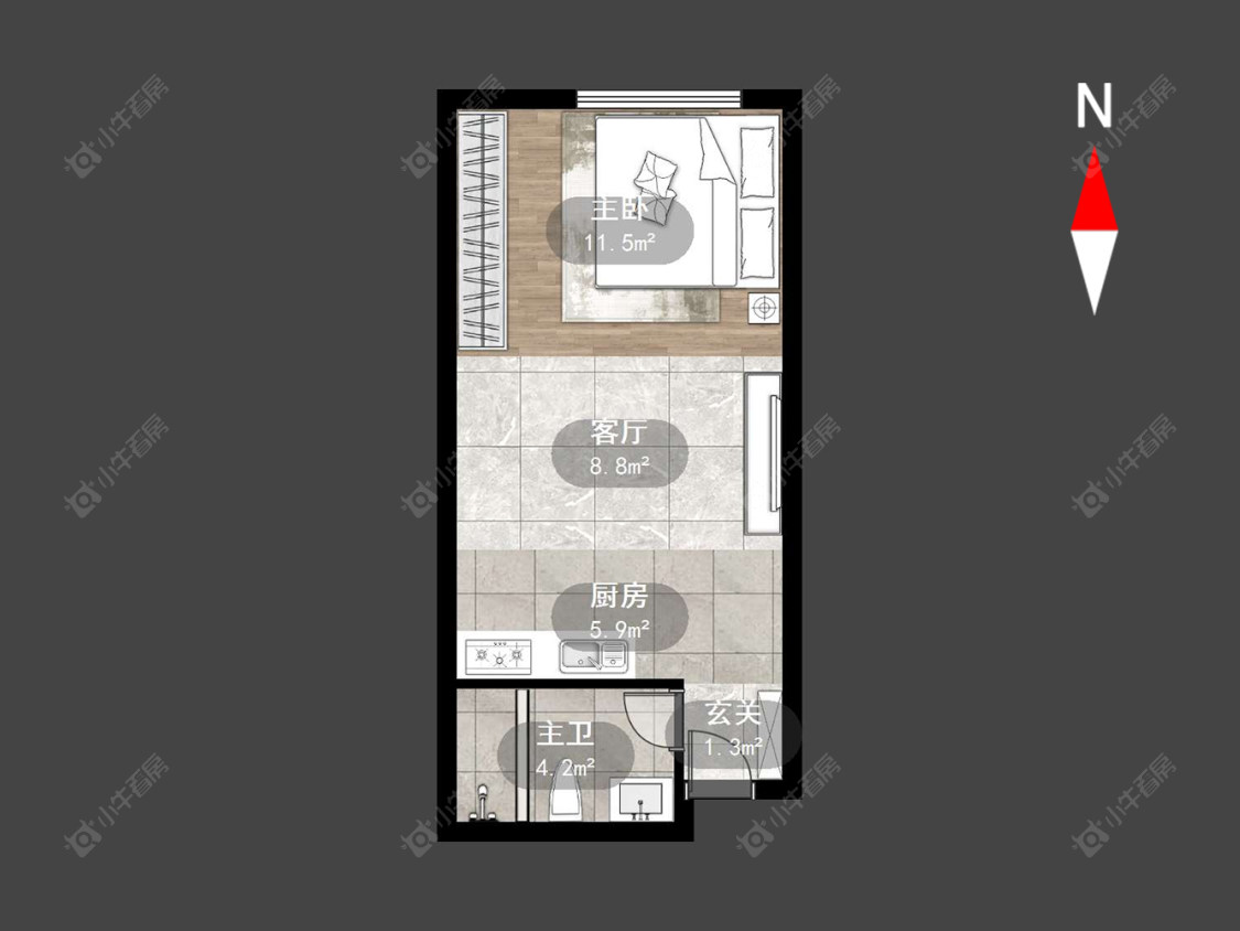 常州现代城在售二手房源户型图_小牛看房