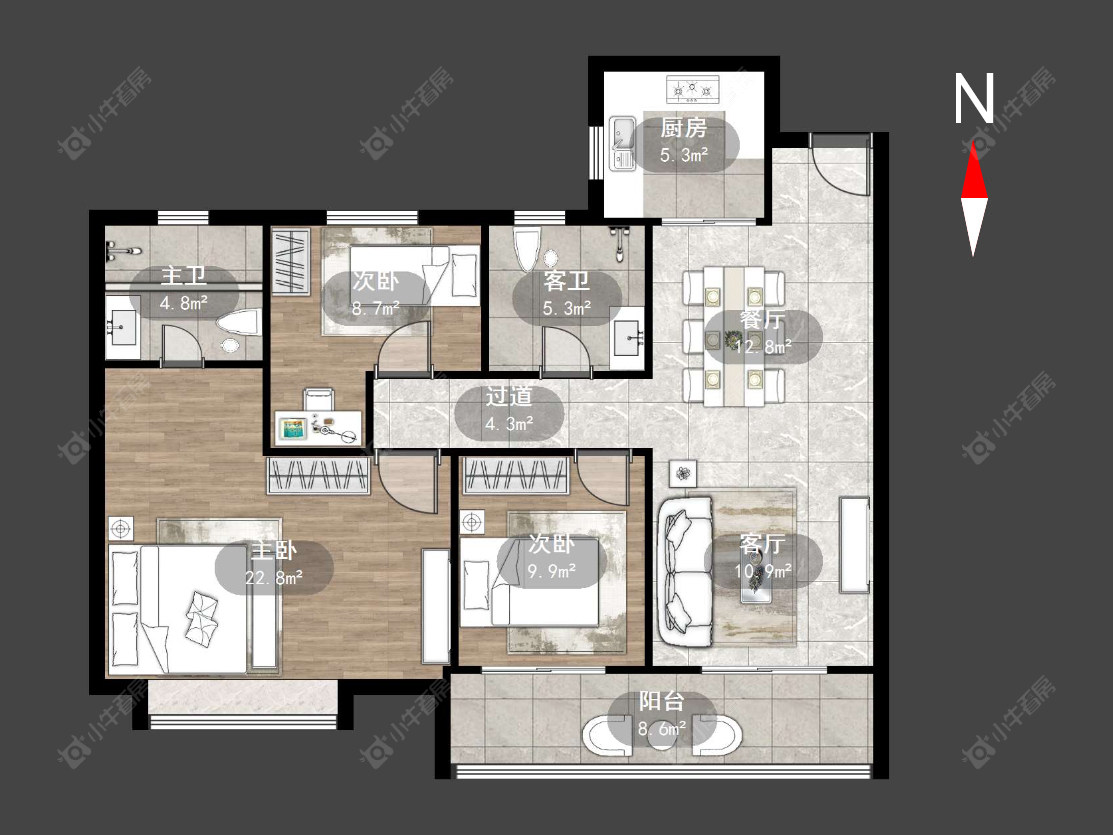 常州竹韵茗苑在售二手房源户型图_小牛看房