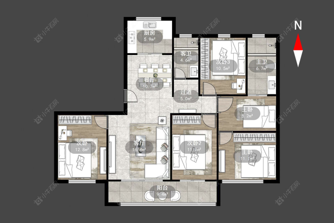 常州中梁首府壹号在售二手房源户型图_小牛看房
