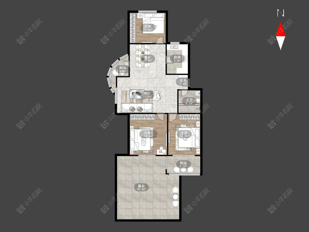 常州藏龙苑南区在售二手房源户型图_小牛看房