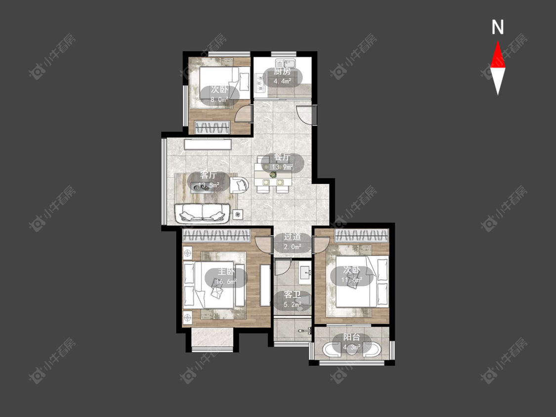 常州吟枫苑东区在售二手房房源户型图_小牛看房