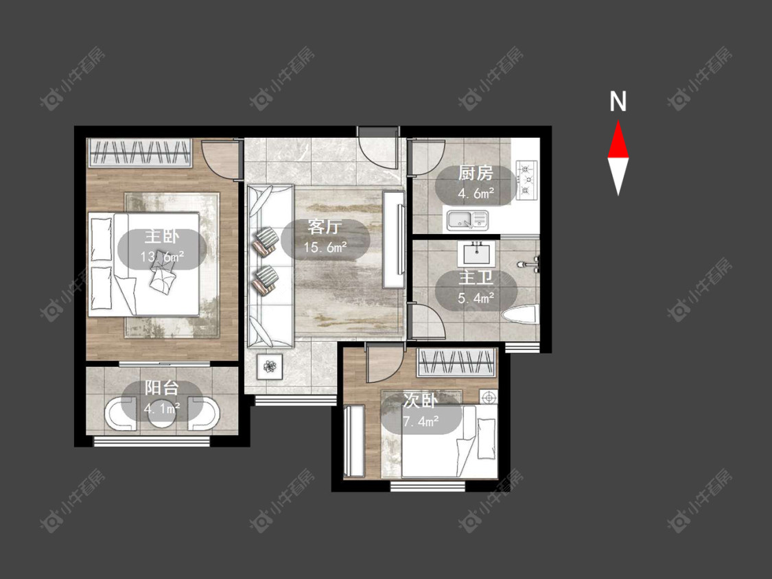 常州银河湾第一城二期在售二手房源户型图_小牛看房