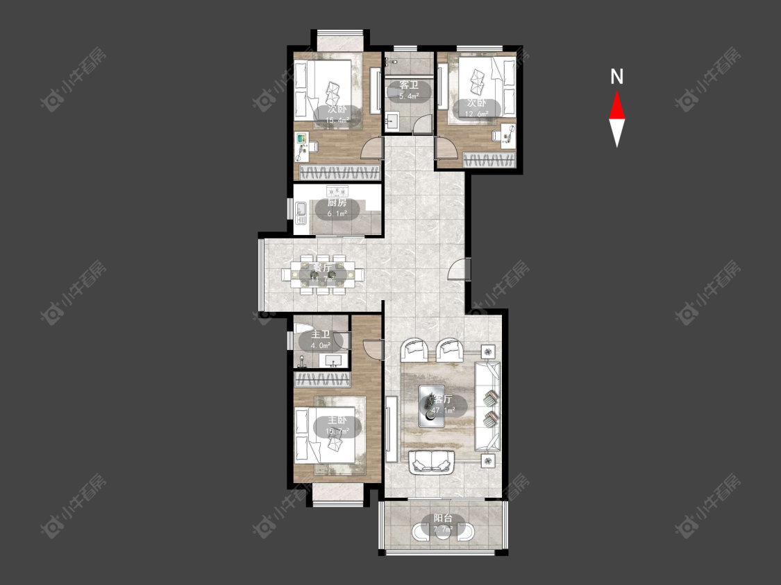 常州滨河星城御湖豪庭在售二手房源户型图_小牛看房