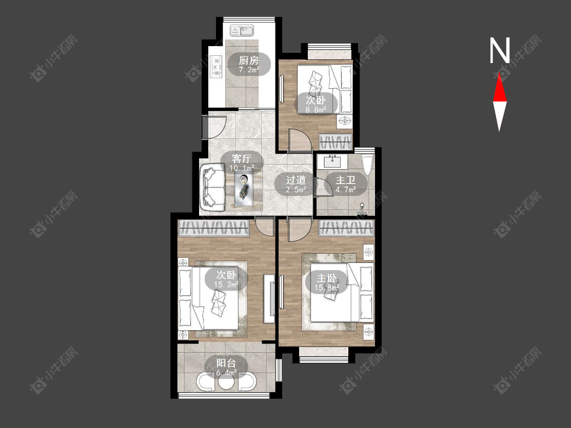 采菱公寓房源户型图 常州采菱公寓在售二手房源户型图_小牛看房