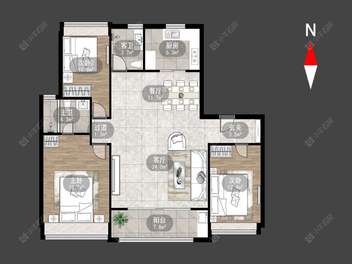 璟尚雅宸房源户型图 常州璟尚雅宸在售二手房源户型图_小牛看房