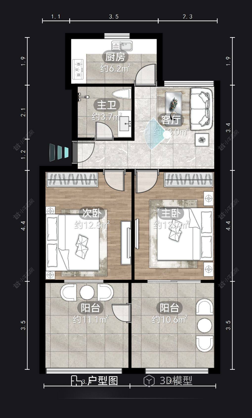 常州富都花苑北苑在租房源室内图_小牛看房