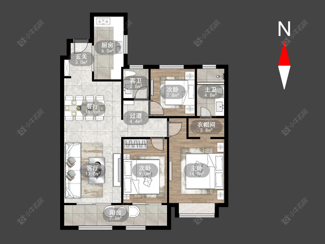 弘阳天下锦房源户型图 常州弘阳天下锦在售二手房源户型图_小牛看房