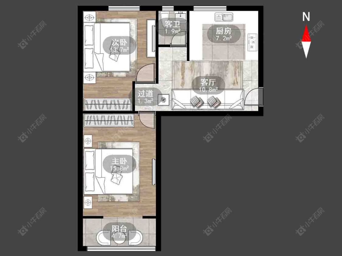 工房北区房源户型图 常州工房北区在售二手房源户型图_小牛看房