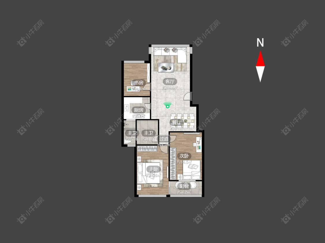 常州荷花池公寓西区在售二手房房源户型图_小牛看房