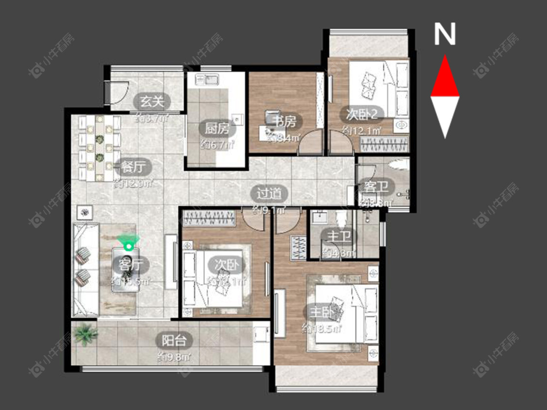 常州绿都万和城六区在售二手房源户型图_小牛看房