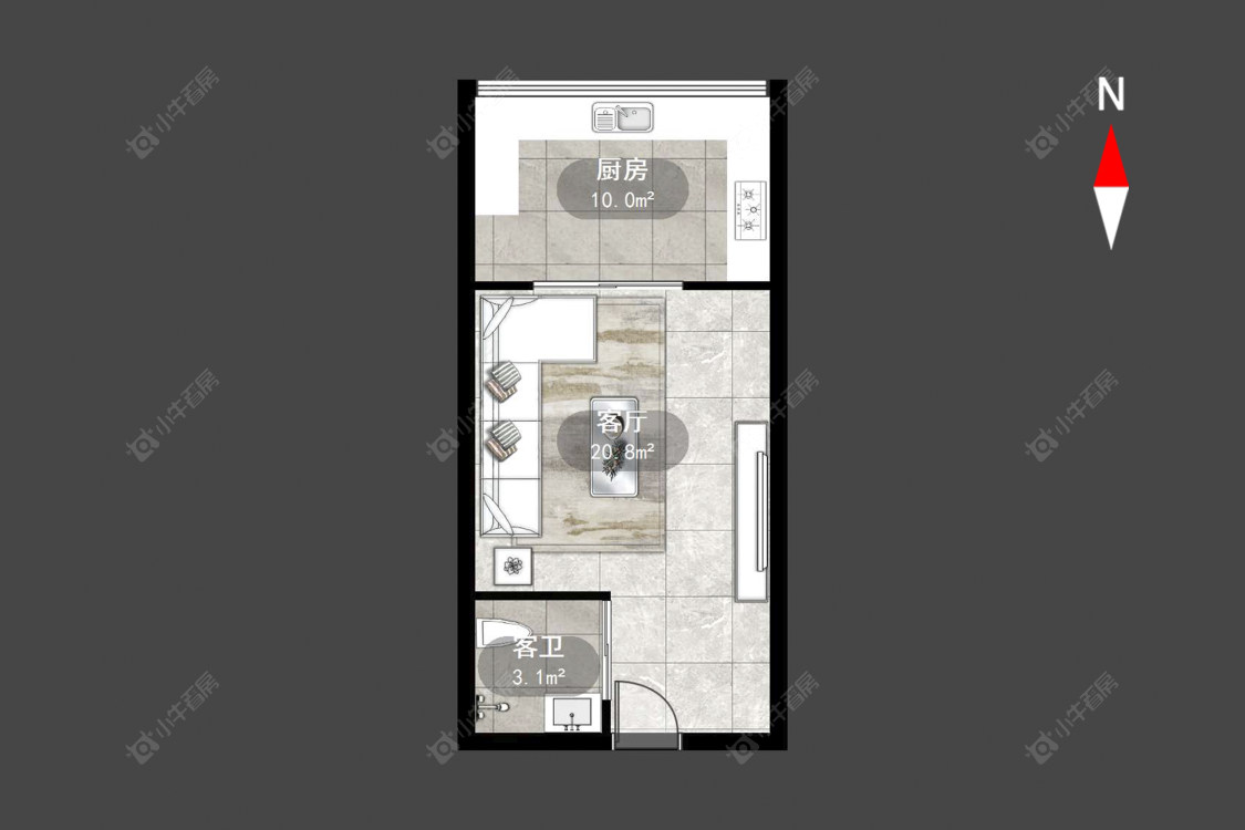 常州吾悦广场悦+公寓在售二手房源户型图_小牛看房