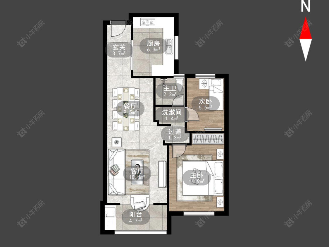 海华花园房源户型图 常州海华花园在售二手房源户型图_小牛看房