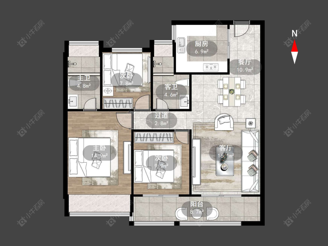 万达光语未来一期房源户型图 常州万达光语未来一期在售二手房源户型图_小牛看房