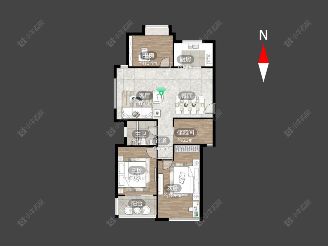 常州香梅花园在售二手房源户型图_小牛看房