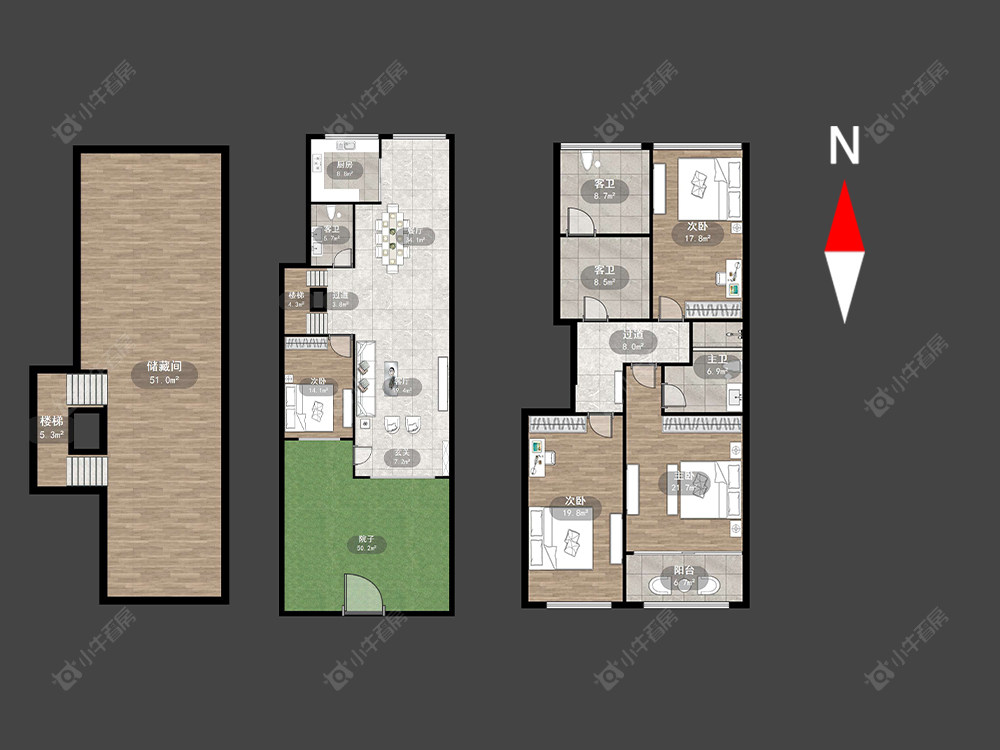 常州绿地香奈别墅区在售二手房源户型图_小牛看房