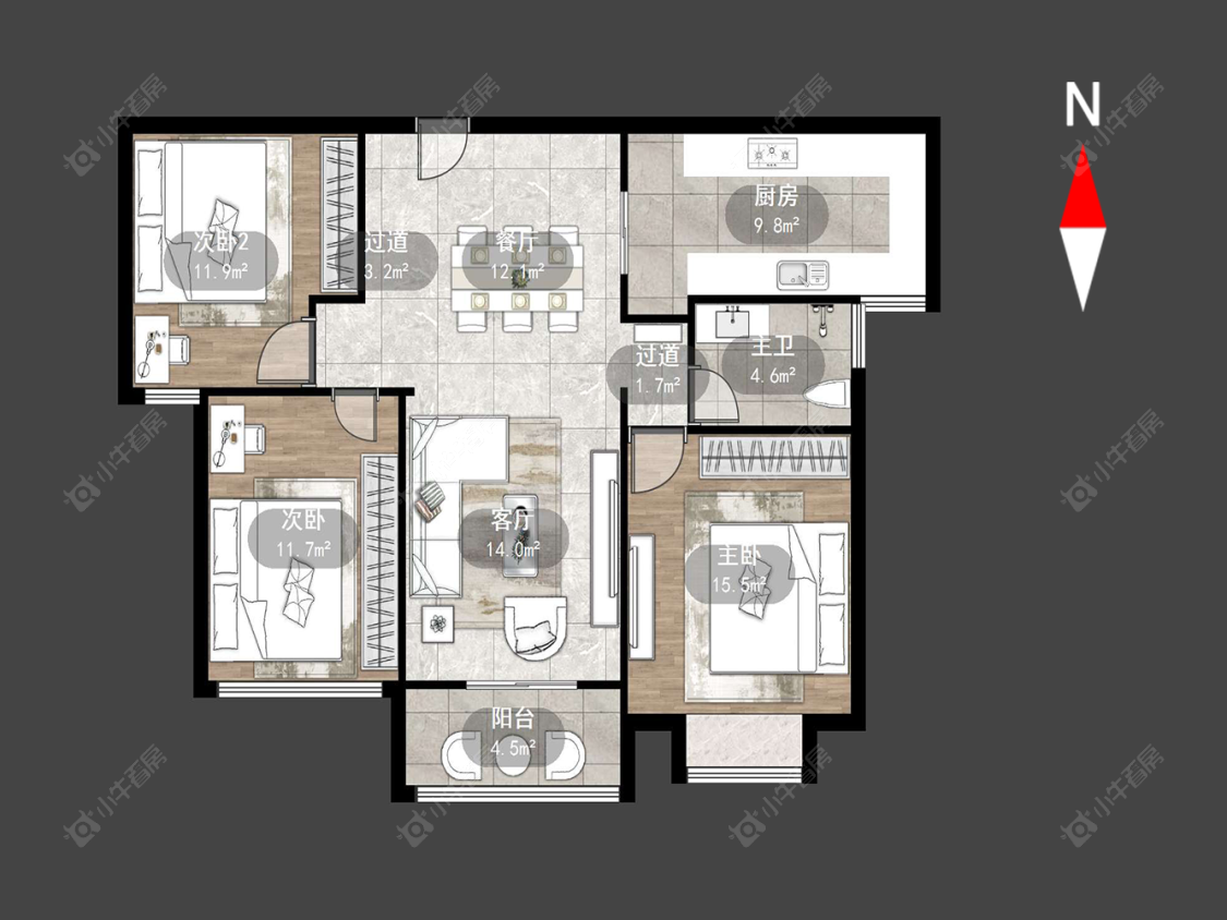 常州雅居乐星河湾在售二手房源户型图_小牛看房