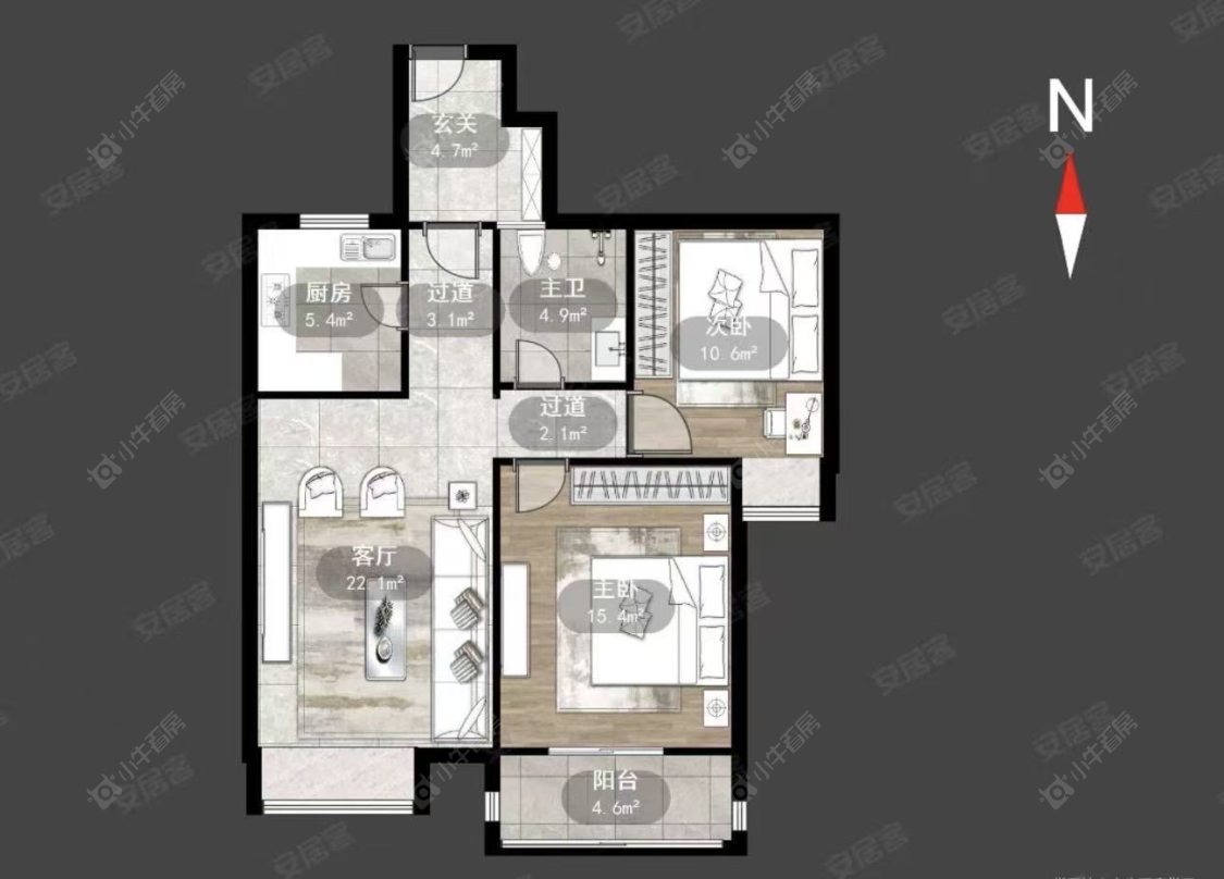 常州丰臣南郡3室1厅1卫出租_小牛看房