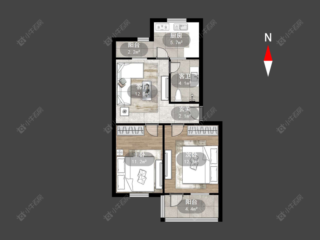 常州锦绣花园在售二手房源户型图_小牛看房
