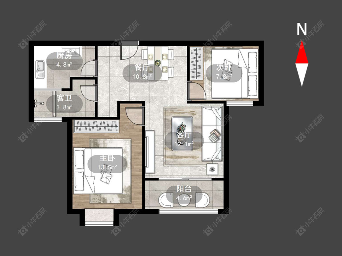 常州御水华庭一期在售二手房源户型图_小牛看房