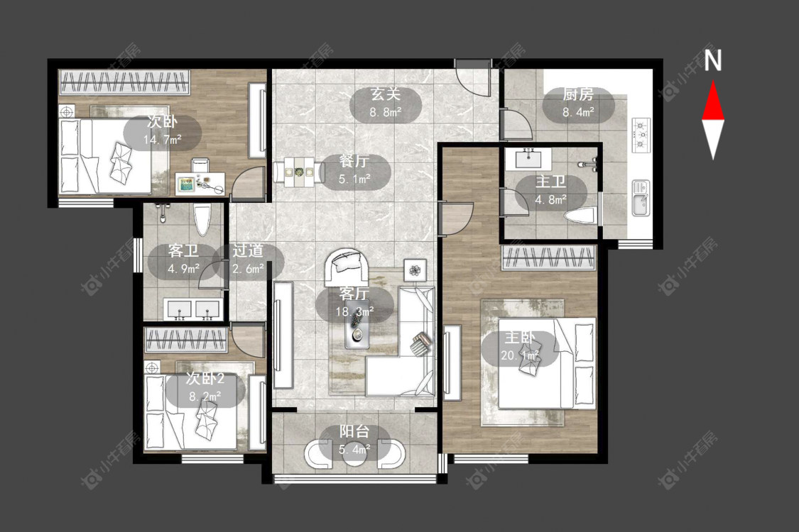 常州星河国际五区在售二手房源户型图_小牛看房