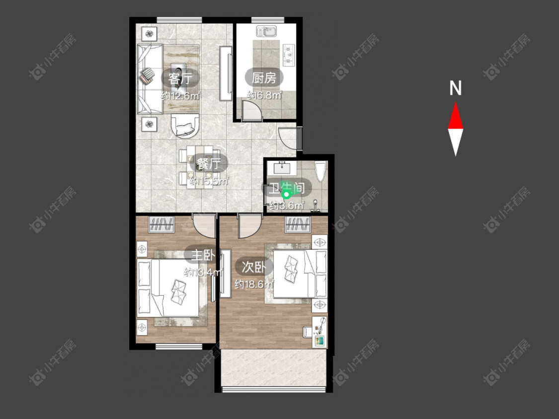 常州同安苑在售二手房源户型图_小牛看房