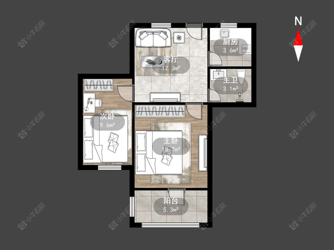常州白云新村在售二手房源户型图_小牛看房