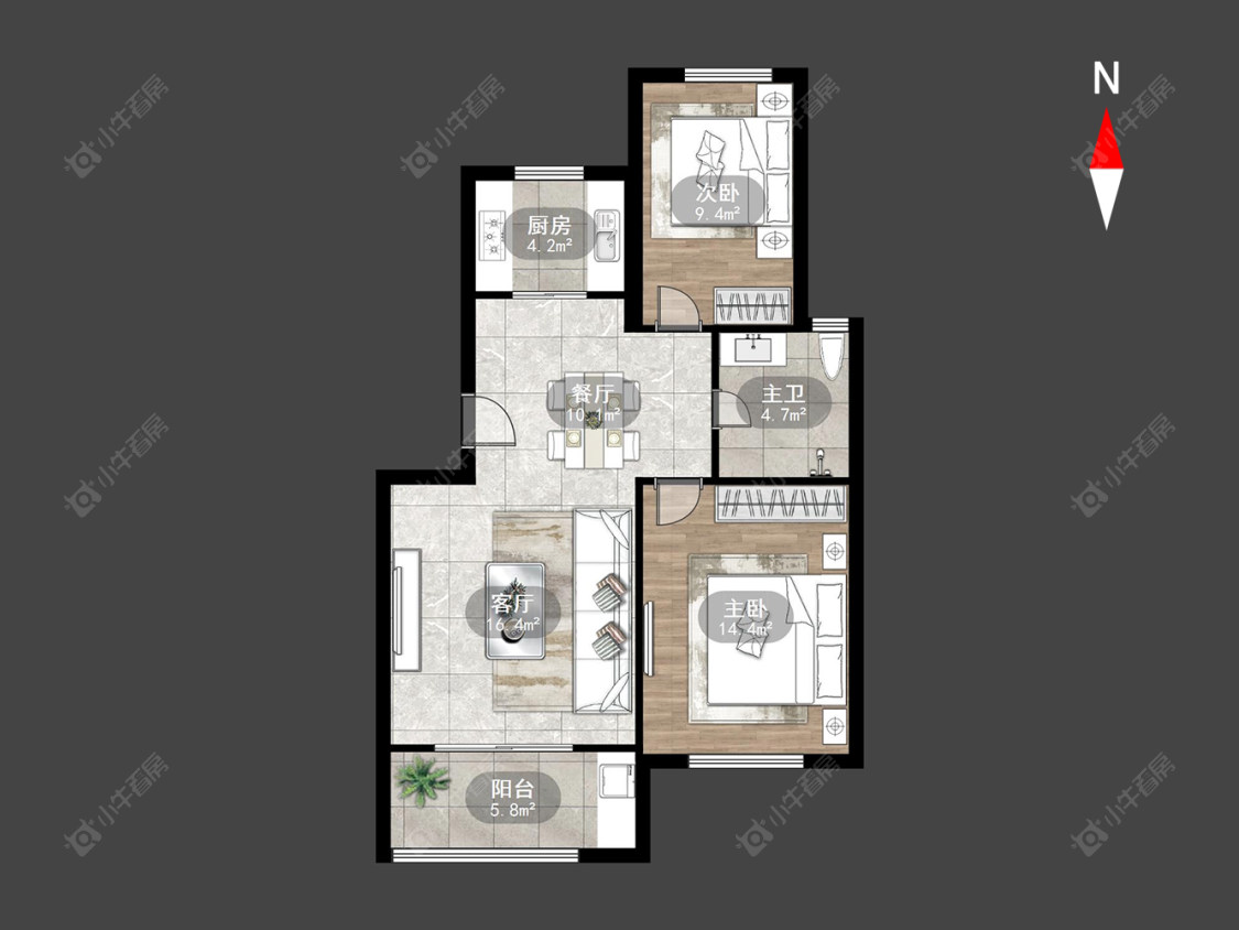 常州荆川里续建在售二手房房源户型图_小牛看房