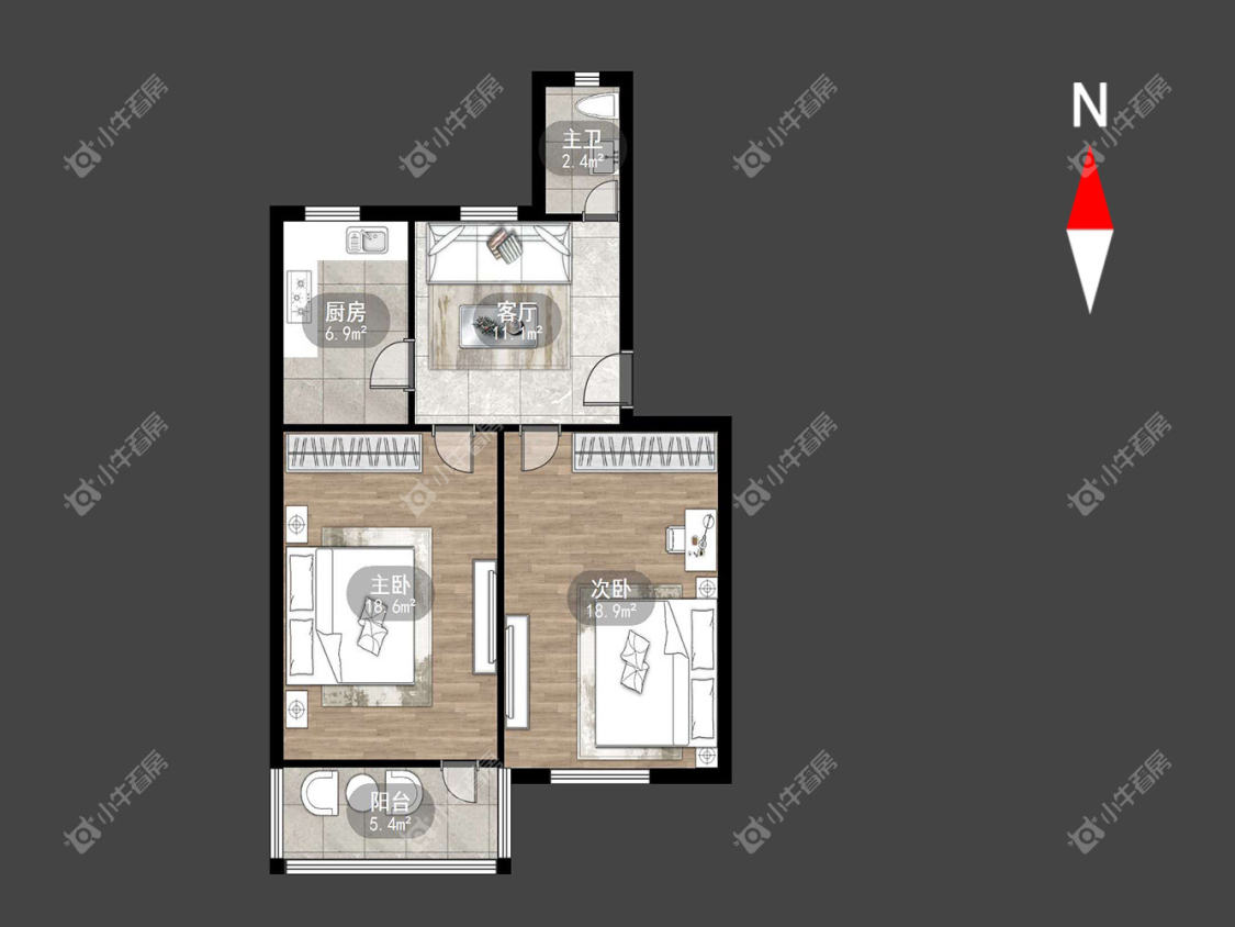常州三井西小村在租房源室内图_小牛看房