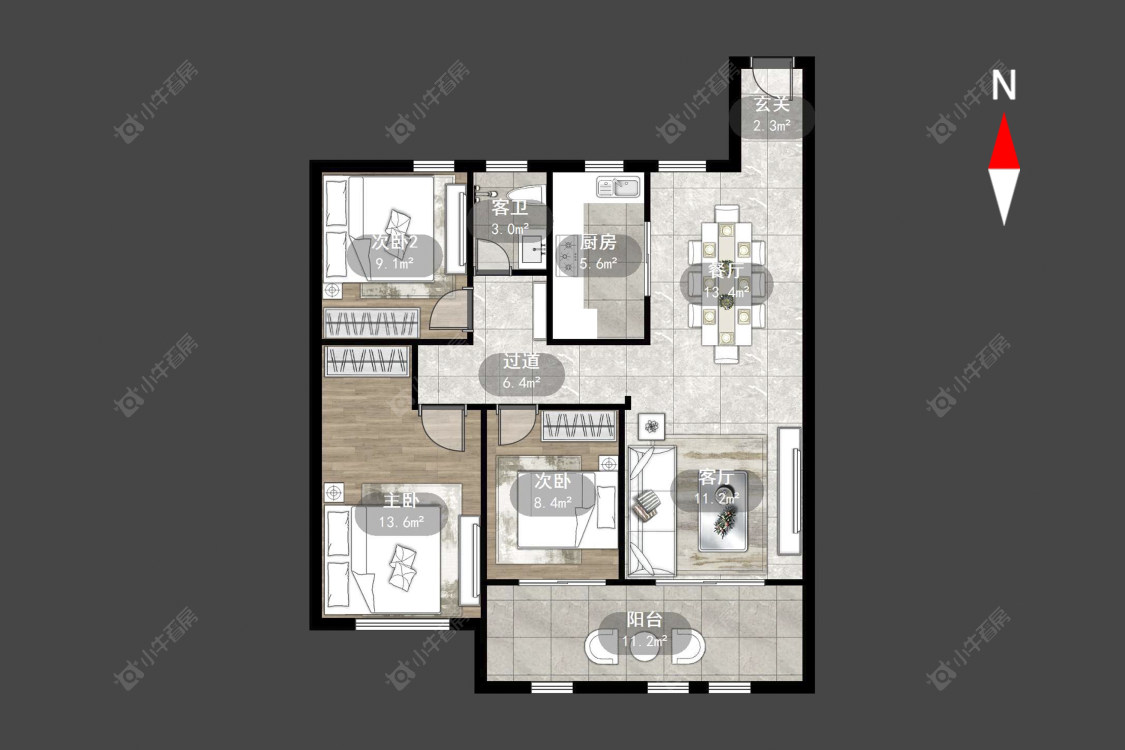 常州常发珑玥在售二手房源户型图_小牛看房