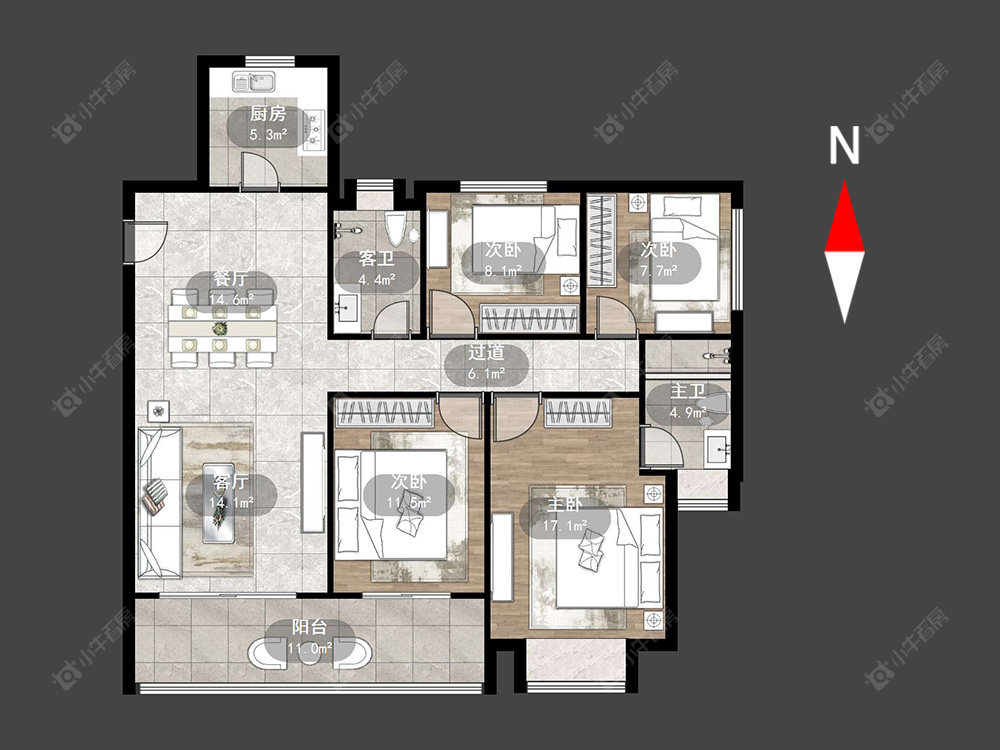 星河丹堤八区房源户型图 常州星河丹堤八区在售二手房源户型图_小牛看房