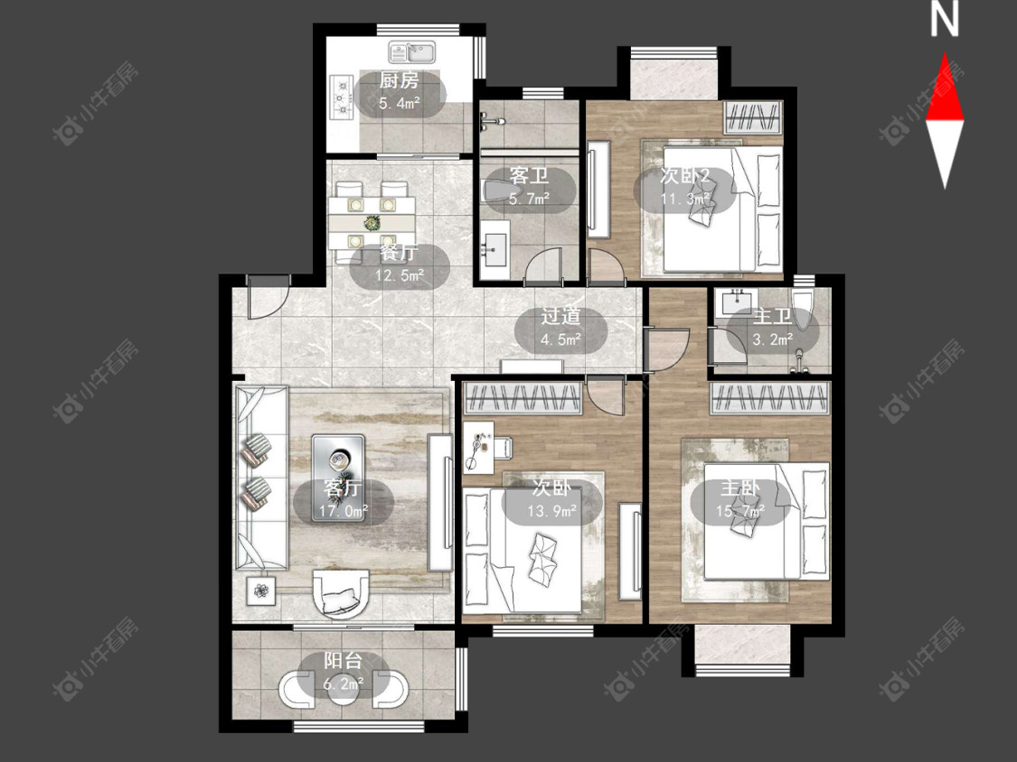 青洋花苑房源户型图 常州青洋花苑在售二手房源户型图_小牛看房