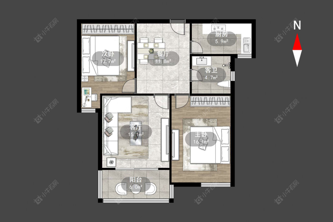 常州香江壹品在售二手房源户型图_小牛看房
