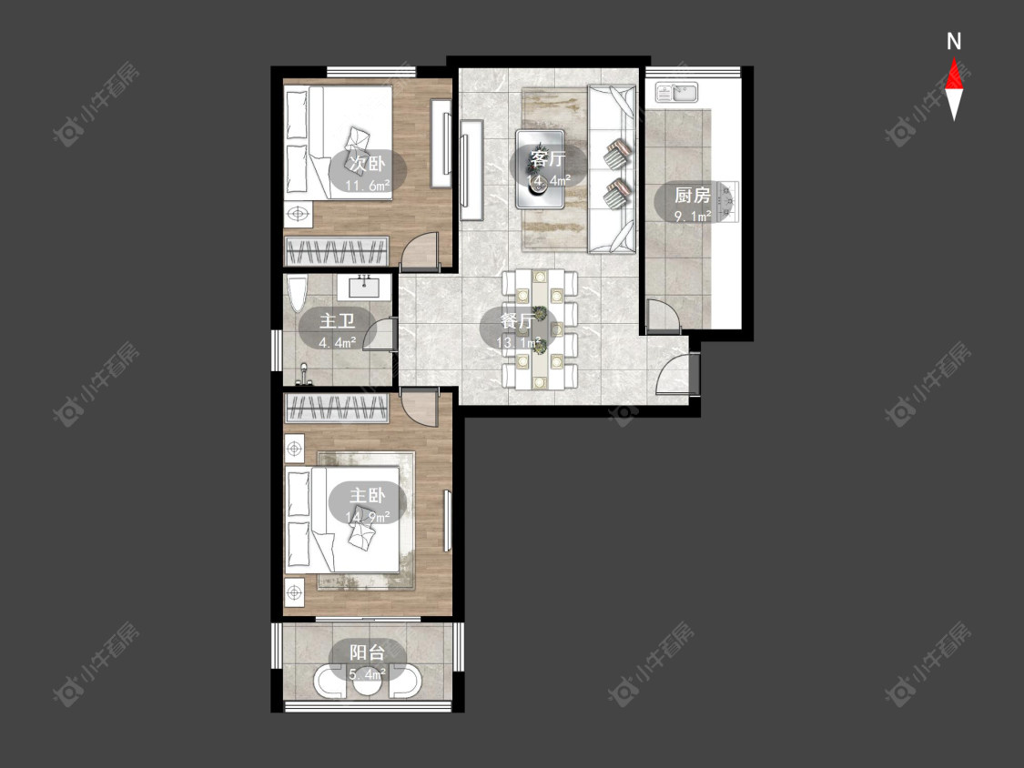 常州绿园爱舍南区在售二手房源户型图_小牛看房