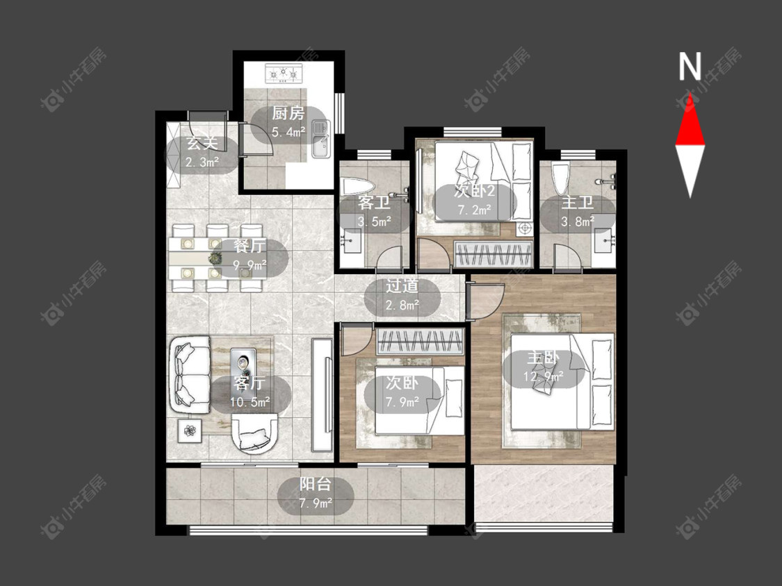 常州绿地香港名墩道在售二手房源户型图_小牛看房