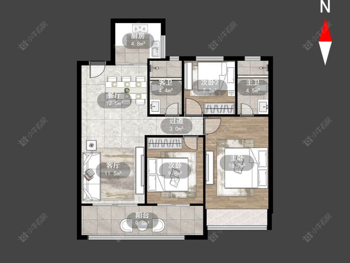 中海云樾里房源户型图 常州中海云樾里在售二手房源户型图_小牛看房