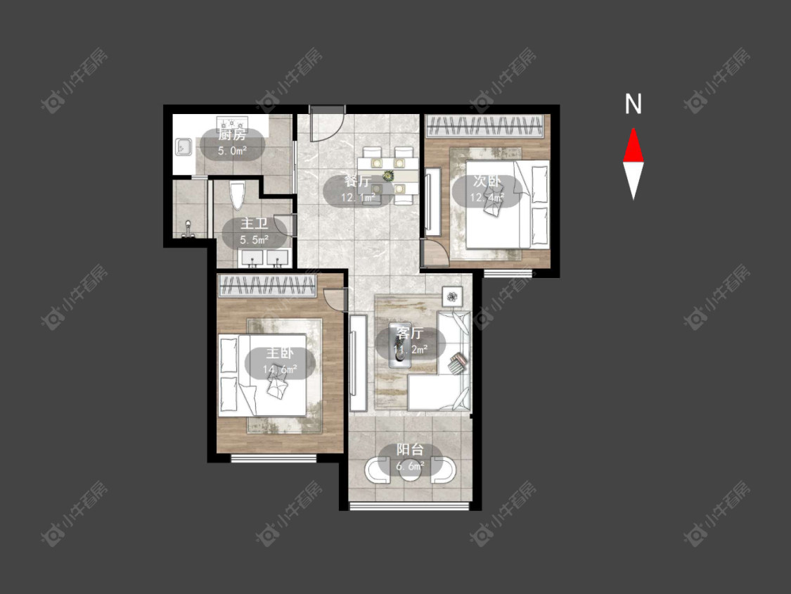 常州美林湖水岸枫情在售二手房源户型图_小牛看房