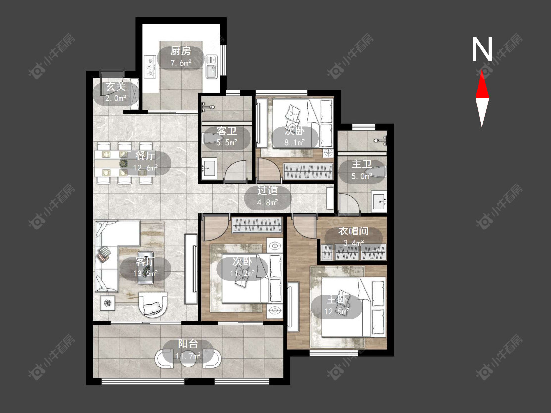 常州泰和之春在售二手房源户型图_小牛看房