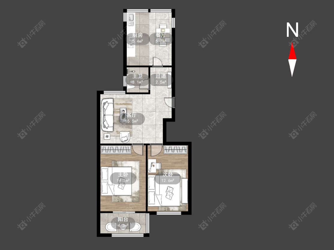 丽华三村南开小区房源户型图 常州丽华三村南开小区在售二手房源户型图_小牛看房