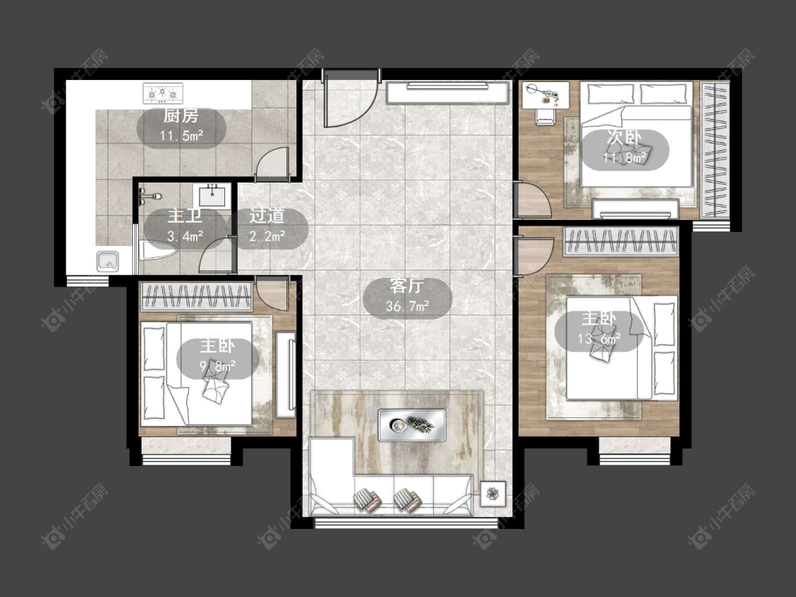 丹阳粤港臻园在售二手房源户型图_小牛看房