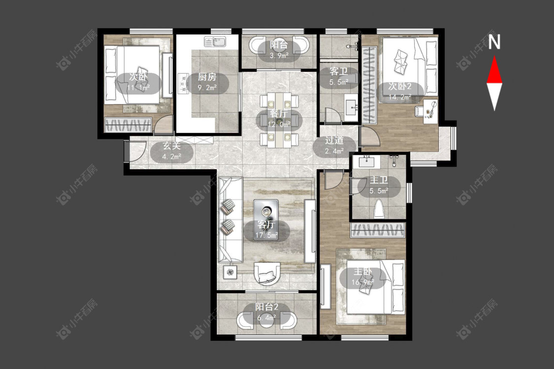 常州外滩1号在售二手房源户型图_小牛看房