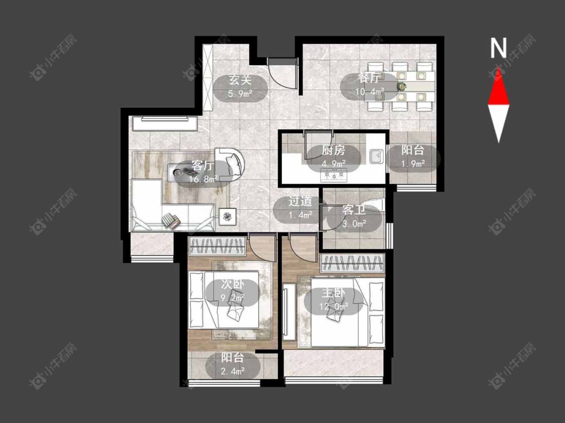 常州摩尔上品在售二手房源户型图_小牛看房