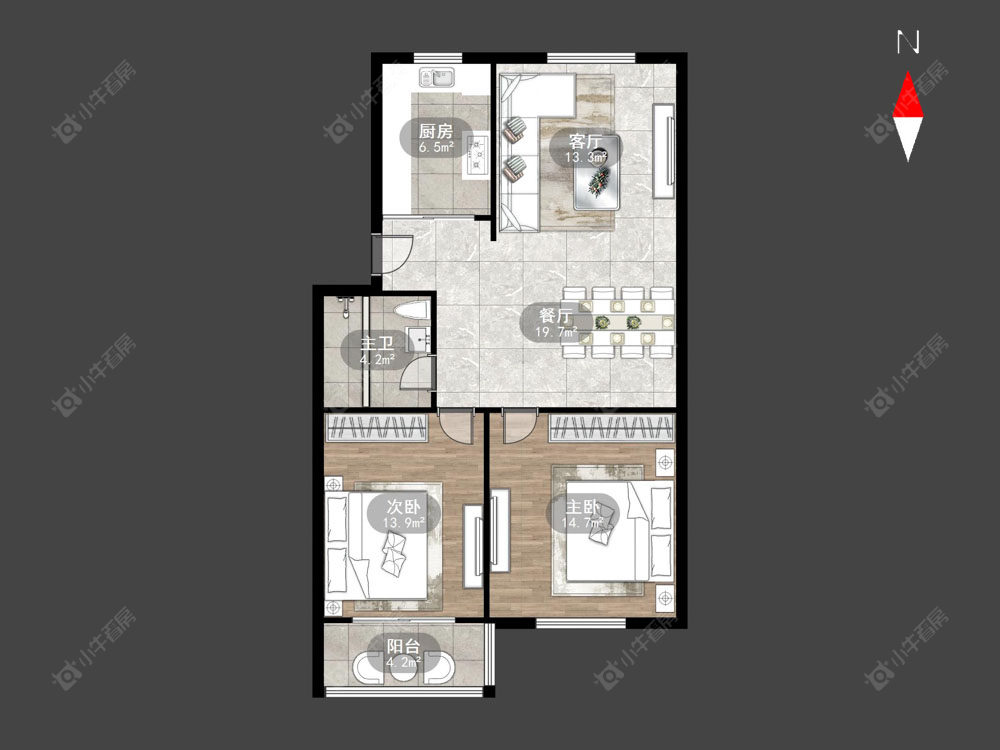 常州藏龙苑南区在售二手房源户型图_小牛看房