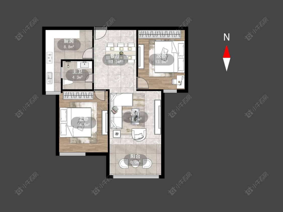 常州玲珑花园在售二手房源户型图_小牛看房