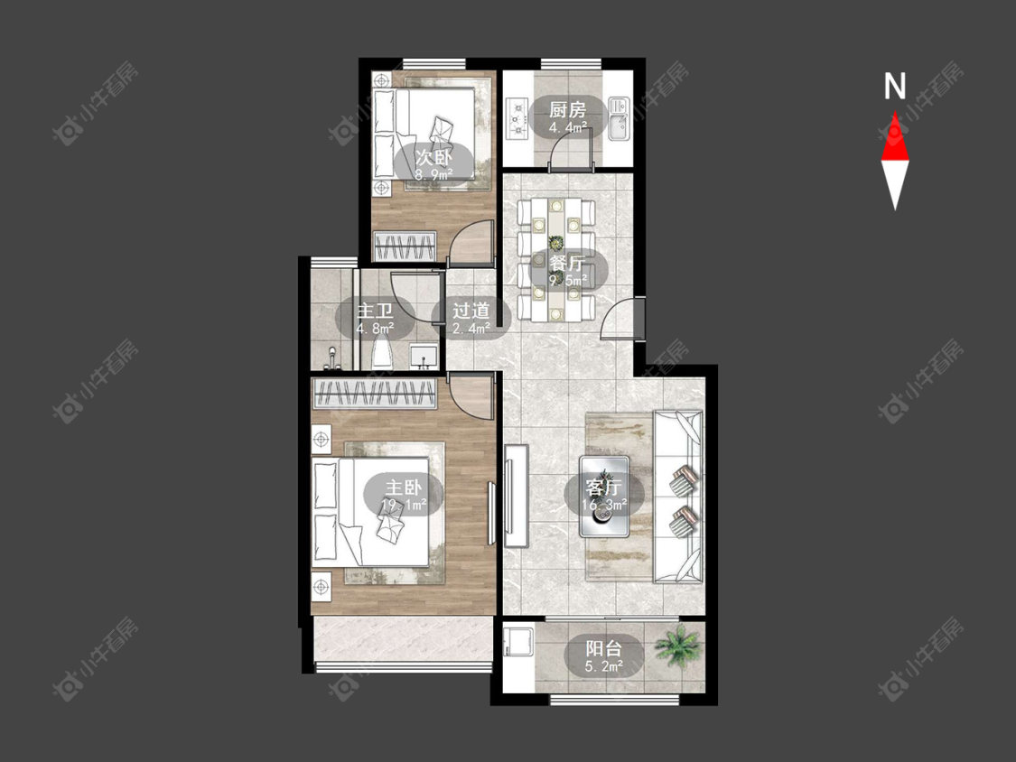 顺园八村北区房源户型图 常州顺园八村北区在售二手房源户型图_小牛看房