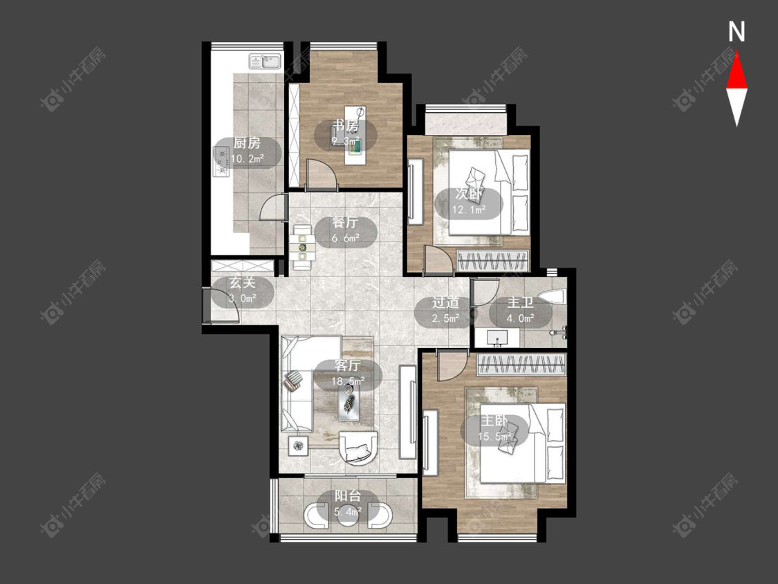 凯尔枫尚花园房源户型图 常州凯尔枫尚花园在售二手房源户型图_小牛看房