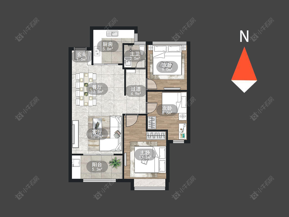 环太湖艺术城德郡房源户型图 常州环太湖艺术城德郡在售二手房源户型图_小牛看房
