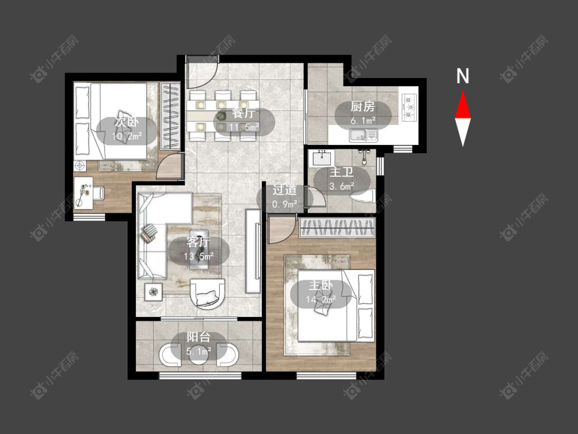 常州清水湾花园三期在售二手房源户型图_小牛看房