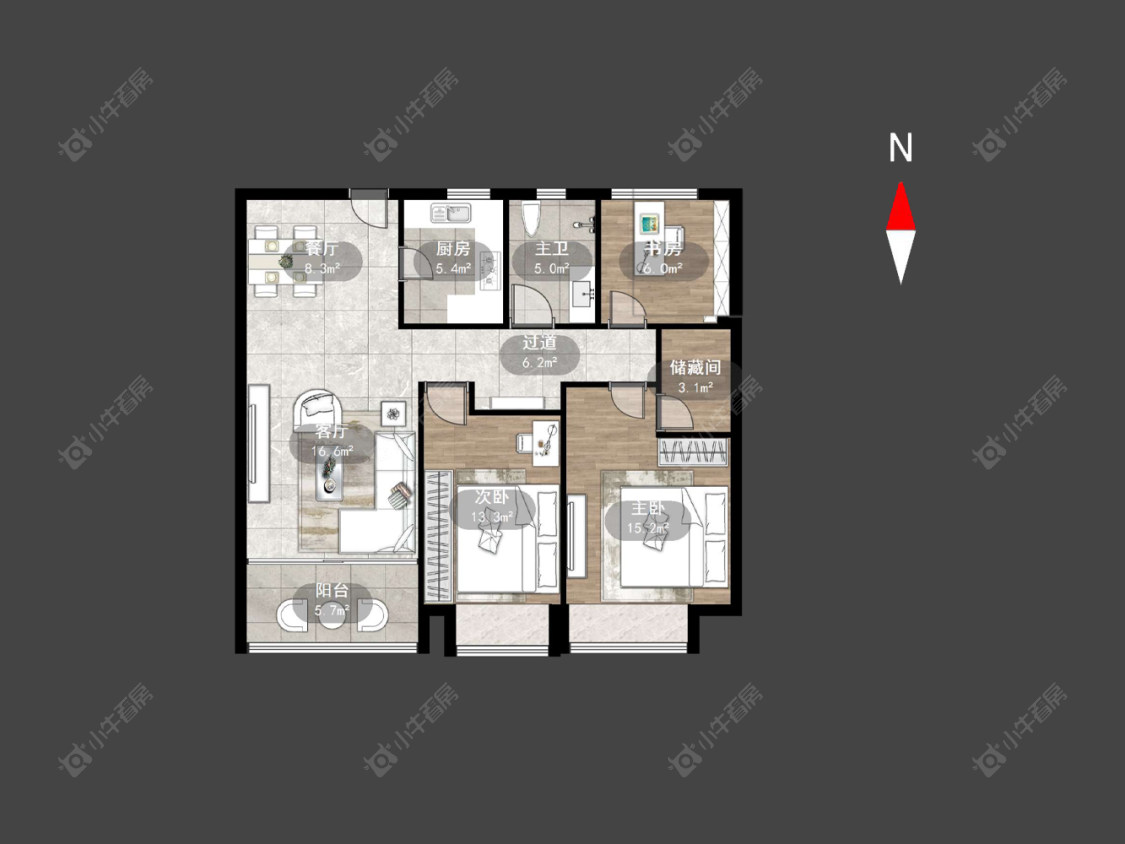 九龙仓繁华里房源户型图 常州九龙仓繁华里在售二手房源户型图_小牛看房