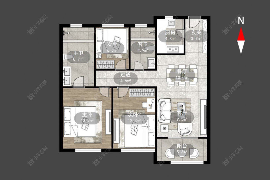 常州玉兰广场五期在售二手房源户型图_小牛看房