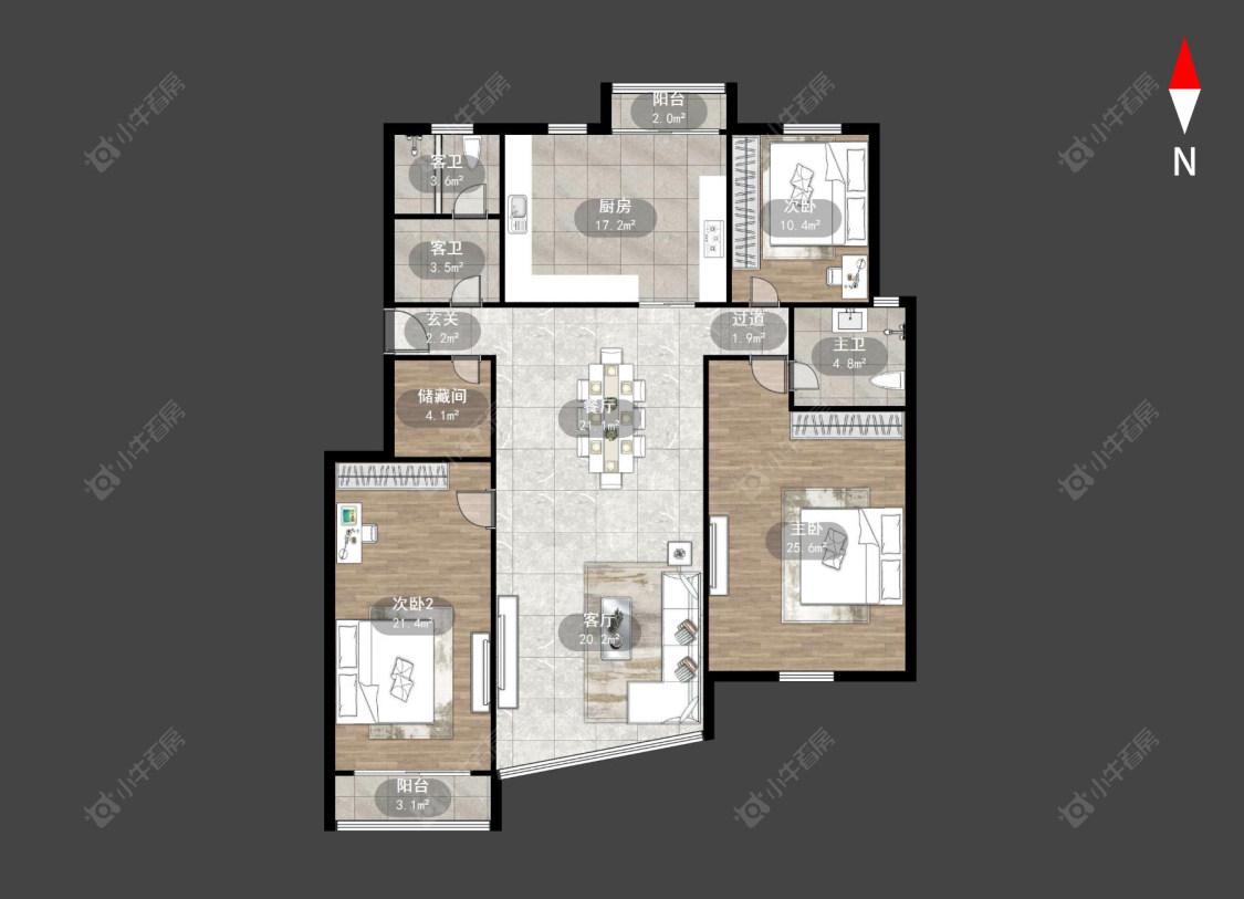 常州丽景花园在售二手房源户型图_小牛看房